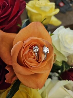 Classic Solitaire Round-Cut Moissanite Silver Loop Earrings